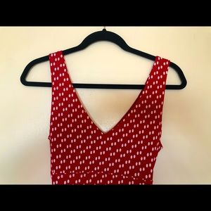 Vintage pin up, red polka dot dress